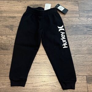 Hurley Kids Black Sweatpants with White Logo